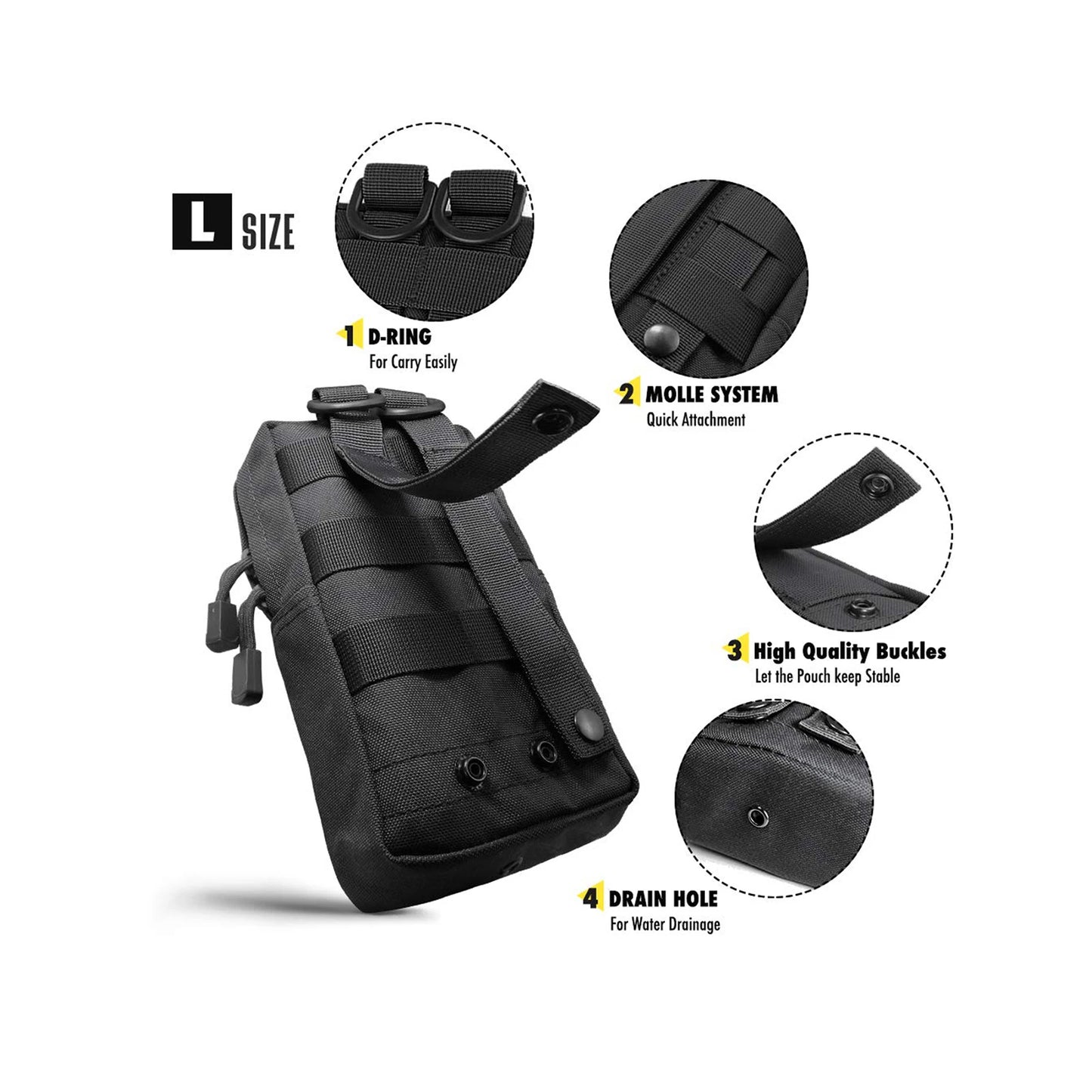 Tactical MOLLE EDC Utility Pouch – Compact & Water-Resistant