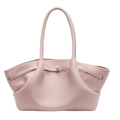 PU Leather Tote Shoulder Bag for Women – Lychee Pattern