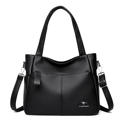 Leather Tote Shoulder Bag for Women – Large Crossbody Handbag