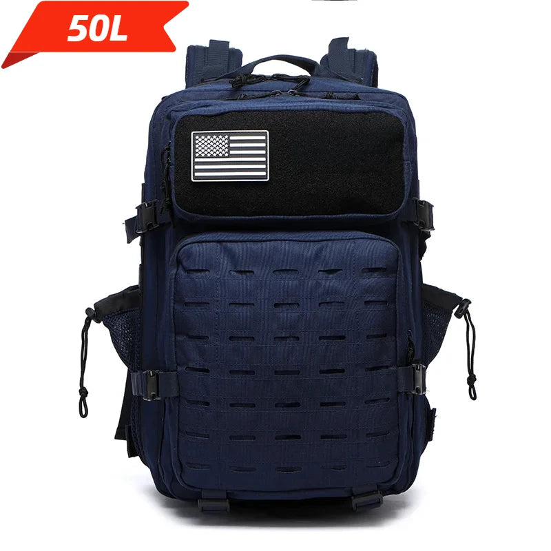 Tactical Backpack 25L/50L MOLLE Hiking Rucksack with Bottle Holders