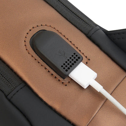 Men's Anti-Theft USB Charging Crossbody Sling Bag