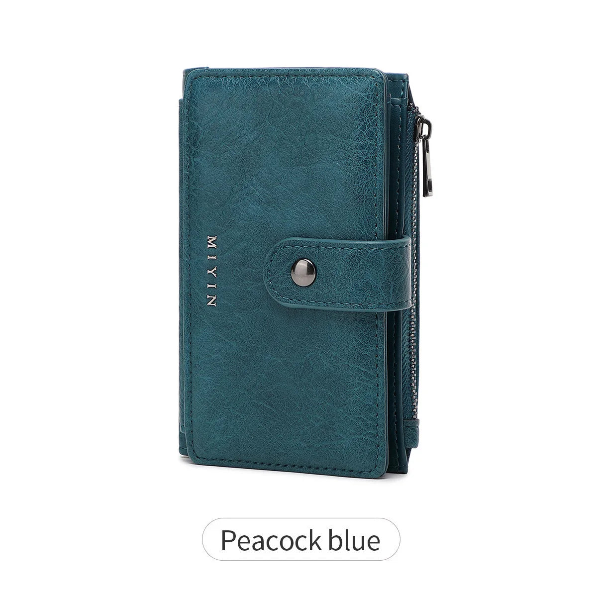 RFID Blocking Women's Trifold Wallet – Retro PU Leather Multi-Card Slot