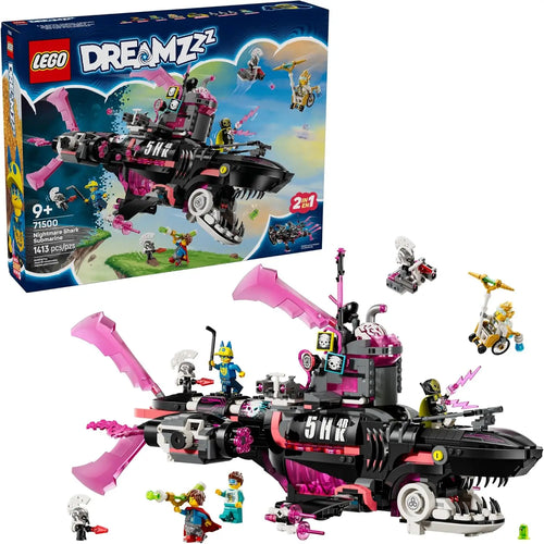 LEGO DREAMZzz 71500 Nightmare Shark Submarine – 1413-Piece 2-in-1 Building Set
