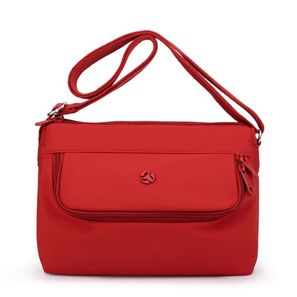 Waterproof Nylon Crossbody Bag – Lightweight Multi-Pocket Shoulder Bag