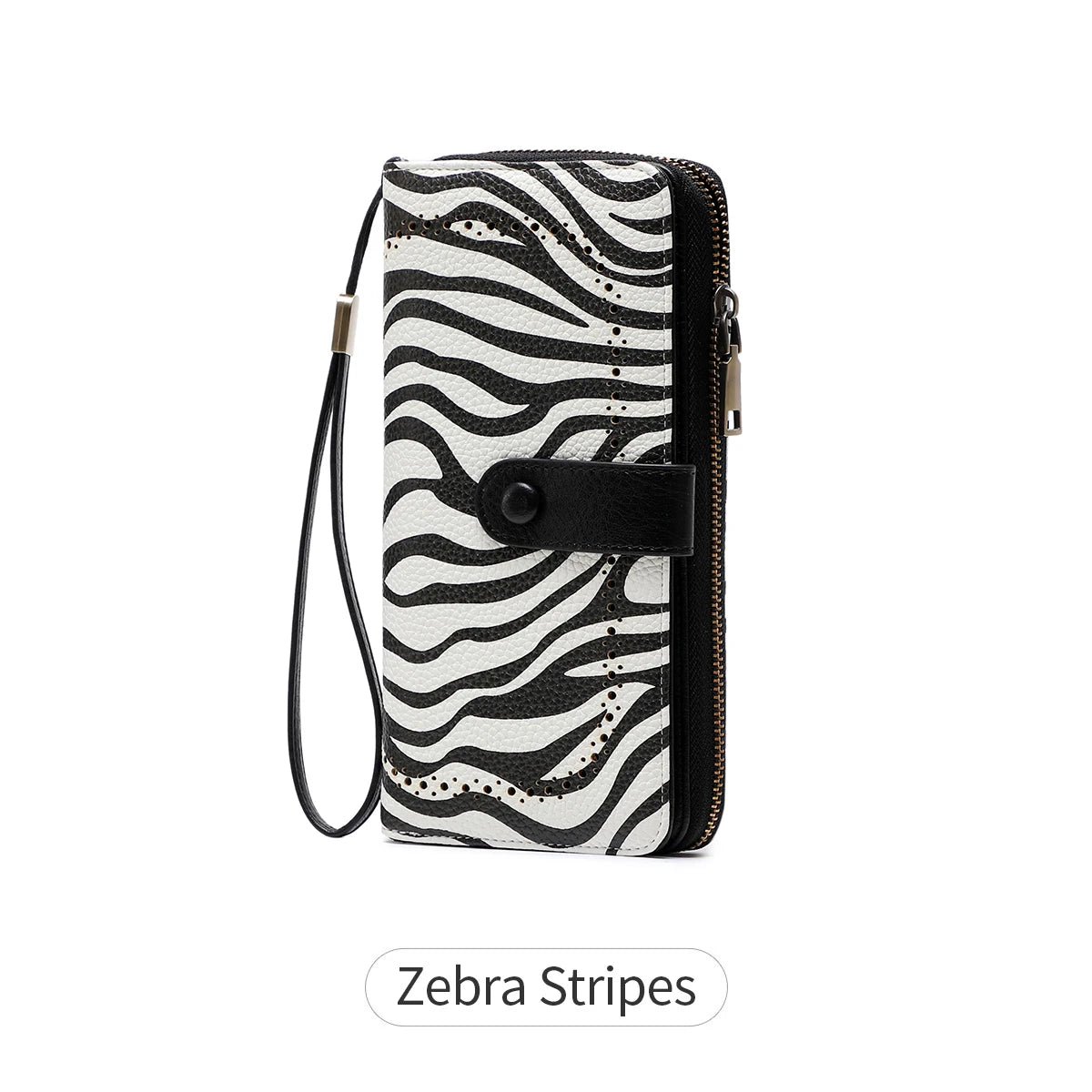 RFID Vintage Long Wallet for Women – Large Capacity Zipper Clutch
