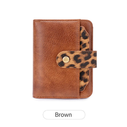 Leopard Print Women's Wallet – Multi-Card Slot Coin Purse