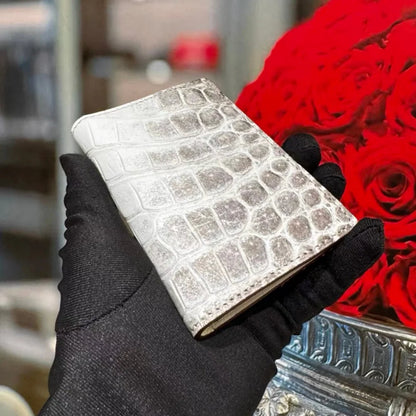 Himalayan Crocodile Leather Card Case – Unisex Credit Card Holder
