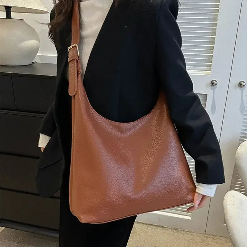 Women's Large Leather Tote Bag – Shoulder & Messenger Handbag