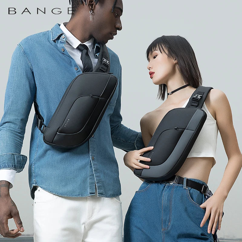 Bange Waterproof Chest Bag – Slim Multifunctional Sling Pack for Men