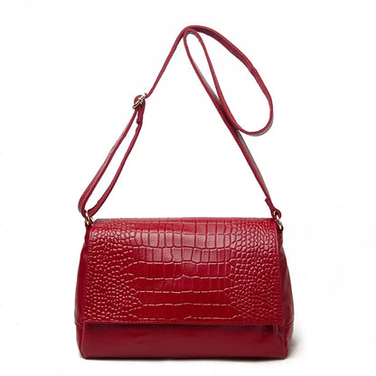 Alligator Genuine Leather Shoulder Bag – European Designer Style