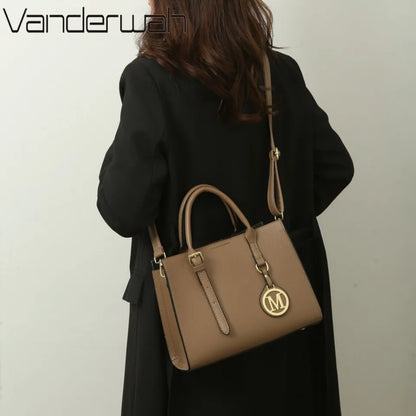Women's PU Leather Tote Bag Set – Vintage Luxury Designer Handbag