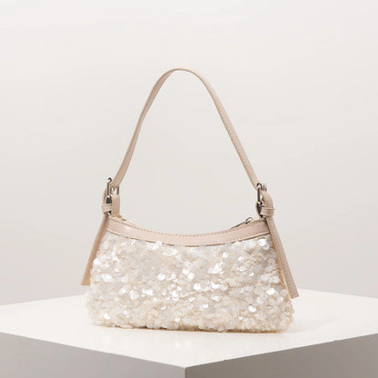 Sequin Shoulder Bag – Glitter Baguette Purse for Prom & Gala