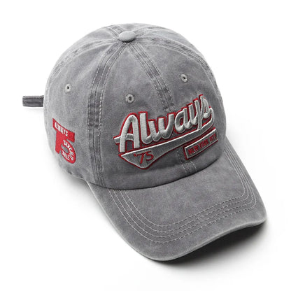 Retro Washed Embroidered Baseball Cap – Unisex Snapback Hat