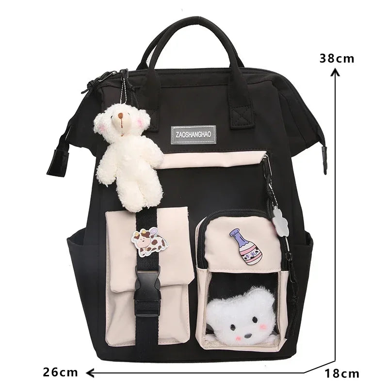 Kawaii Backpack for Women Teen Girls Cute School Bag