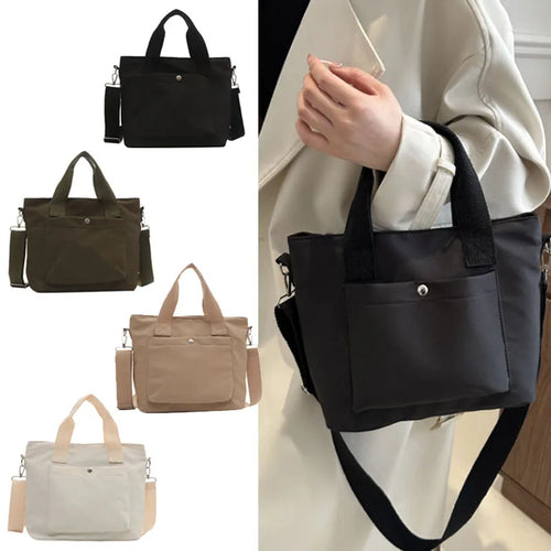 Large Capacity Canvas Crossbody Tote Bag – Women's Commuter Shoulder Bag