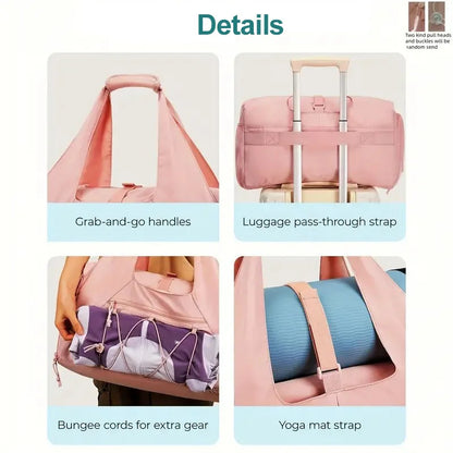 Yoga Mat Gym Bag – Sports Duffle for Women & Men