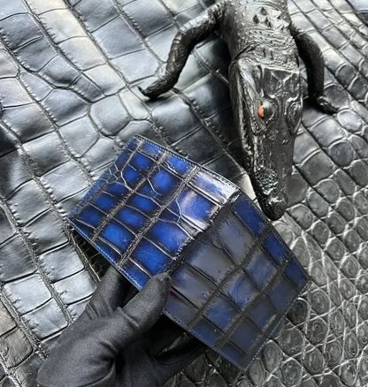 Crocodile Leather Men's Wallet – Luxury Card Holder Money Bag