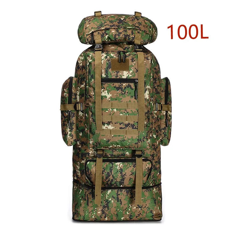 80L/100L Tactical Backpack – Large Hiking & Mountaineering Bag