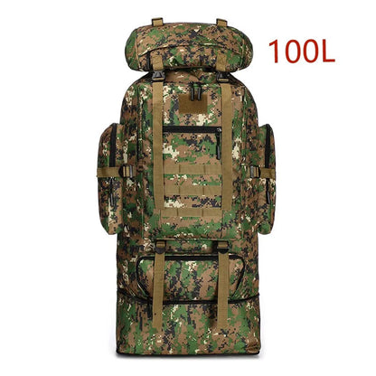 80L/100L Tactical Backpack – Large Hiking & Mountaineering Bag