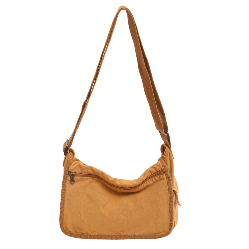 Canvas Messenger Bag – Casual Crossbody for Women & Students