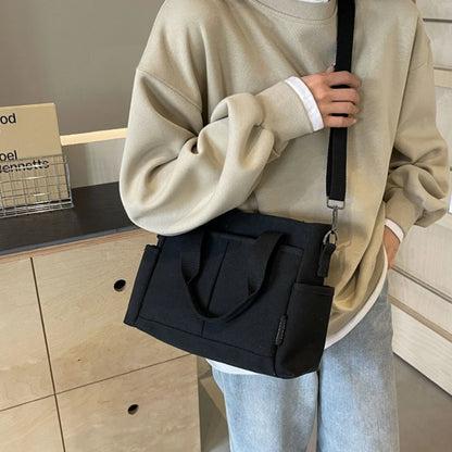 Canvas Tote Bag Women's Large Capacity Crossbody Handbag