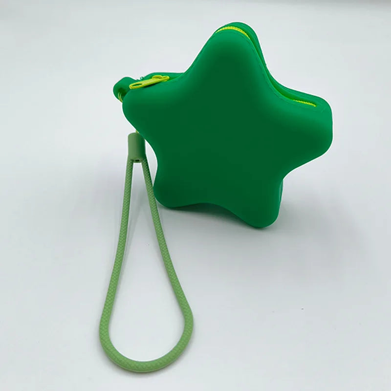 Star-Shape Silicone Coin Purse & Mini Cosmetic Bag with Zipper