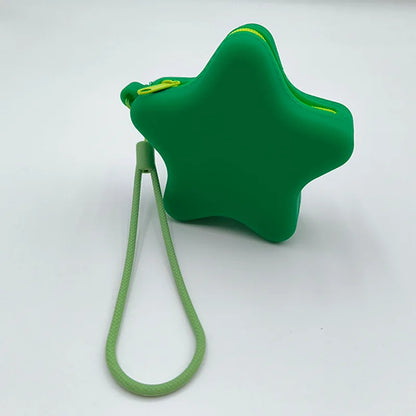 Star-Shape Silicone Coin Purse & Mini Cosmetic Bag with Zipper