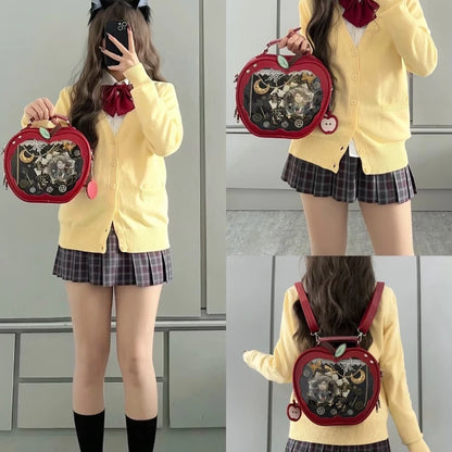 Apple Shape Ita Bag – Cute Y2K Crossbody Handbag for Girls