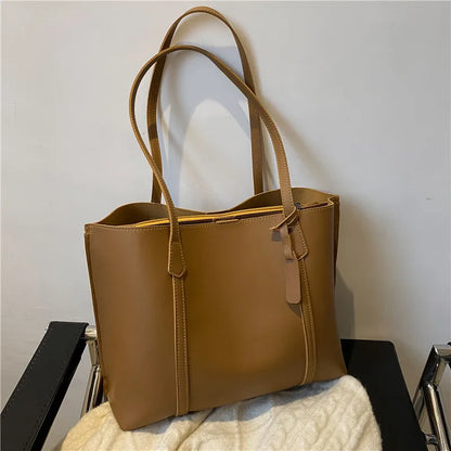 Large Capacity Soft Leather Tote Bag for Women