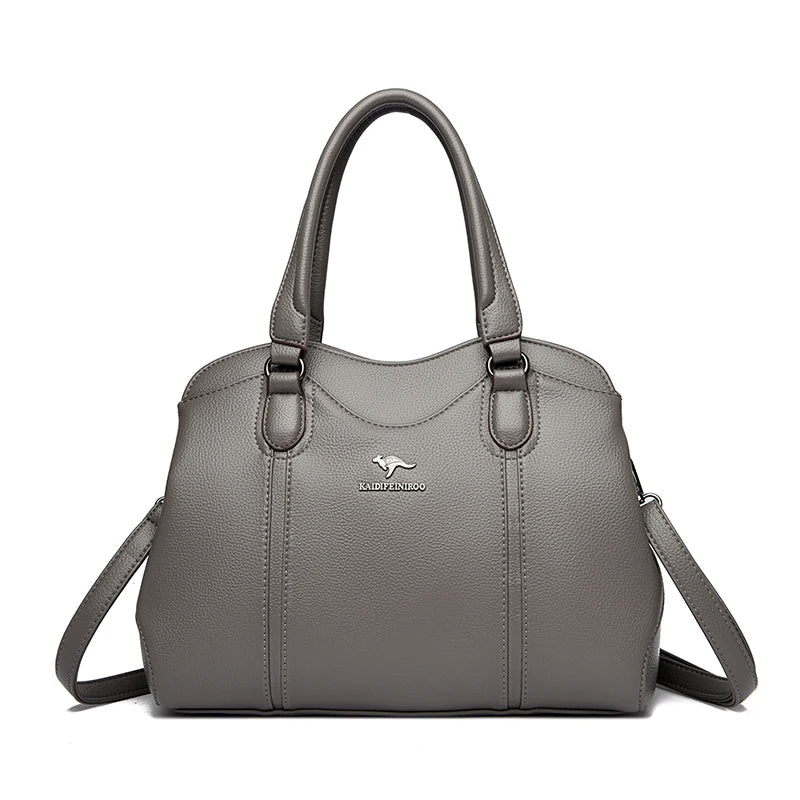 Soft Leather Tote Bag for Women – Luxury Shoulder & Crossbody Handbag