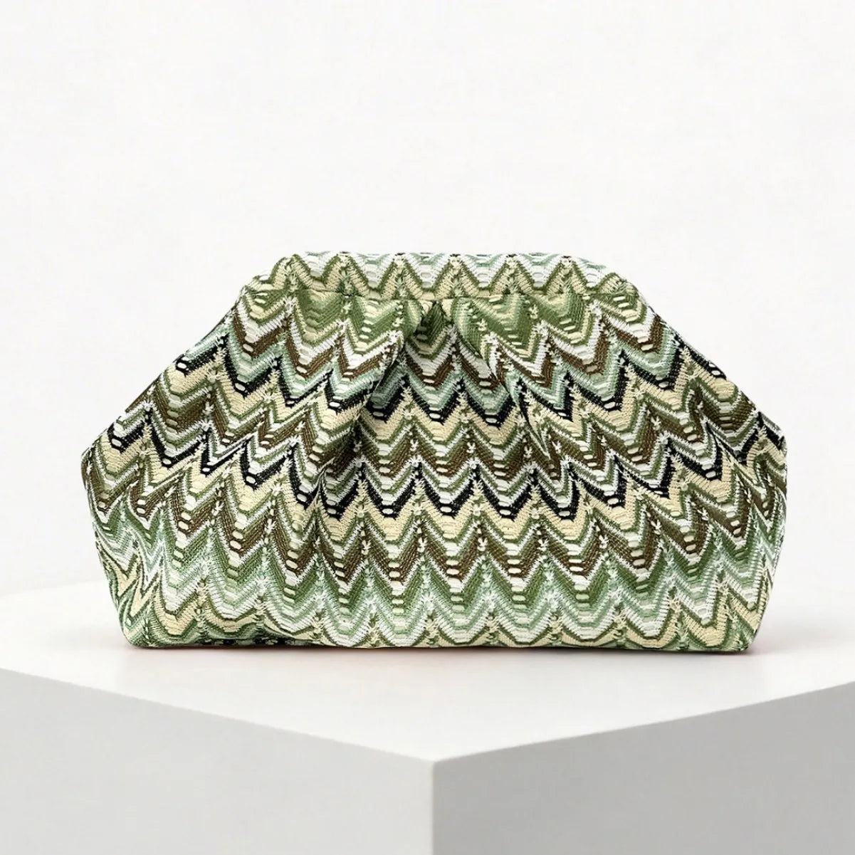 Luxury Knit Clutch Purse – Women's Evening Frame Bag