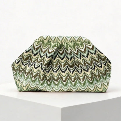 Luxury Knit Clutch Purse – Women's Evening Frame Bag