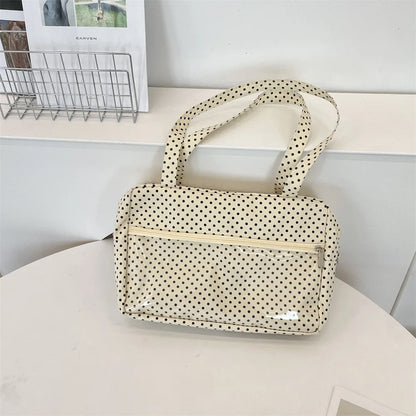 Polka Dot Ita Bag – Y2K Transparent Window Shoulder Bag