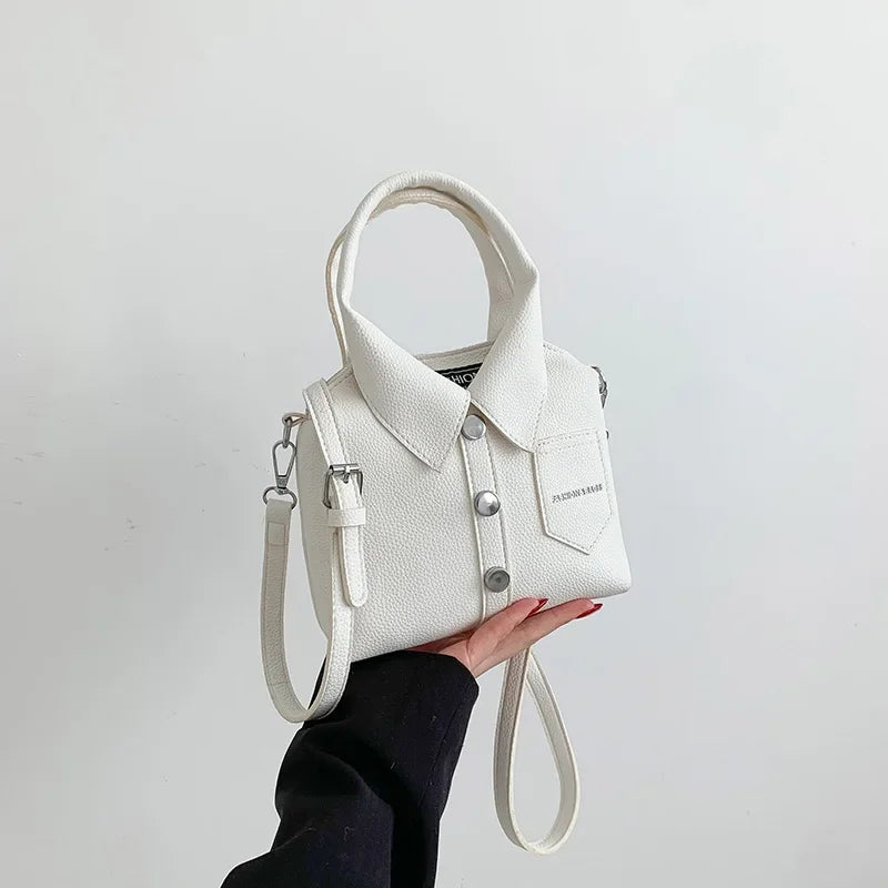 PU Leather Crossbody Bag for Women – Compact Square Handbag