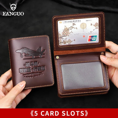 Leather Driver's License Holder & Card Wallet – Slim Bifold