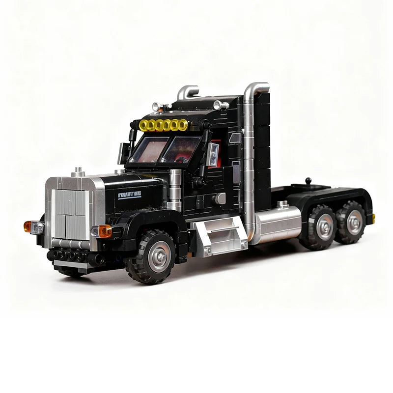 Heavy Duty Semi Truck MOC Building Blocks – Technic Trailer Transport Set