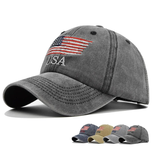 USA Flag Embroidered Baseball Cap – Unisex Tactical Cotton Hat