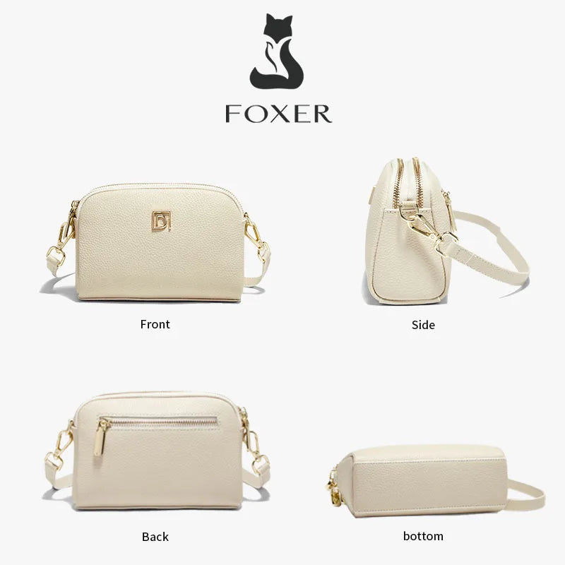 Foxer Lady S Shoulder Bag Genuine Leather Casual Crossbody Solid Commute Mother Day Gift