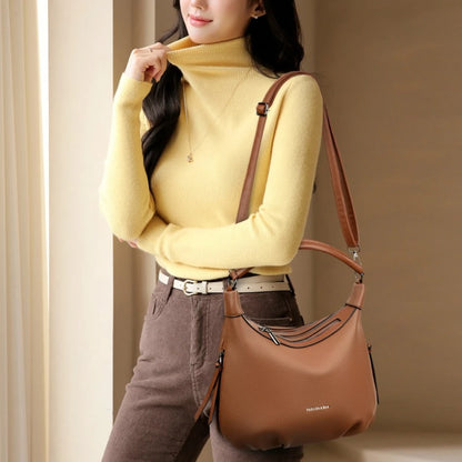 Leather Hobo Shoulder Bag for Women – Crossbody Handbag