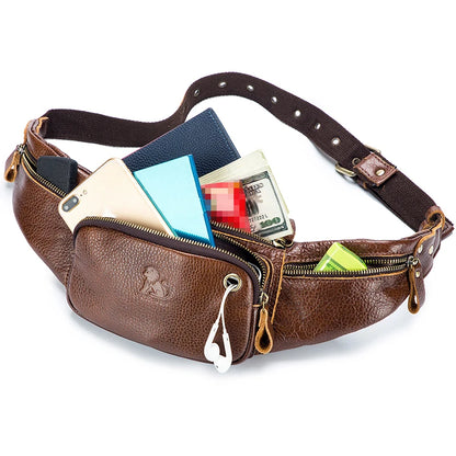 Men's Genuine Leather Waist Bag & Fanny Pack