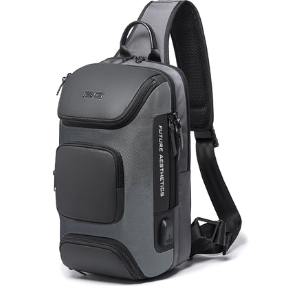 BANGE Men's Anti-Theft Crossbody Sling Bag with USB Charging Port