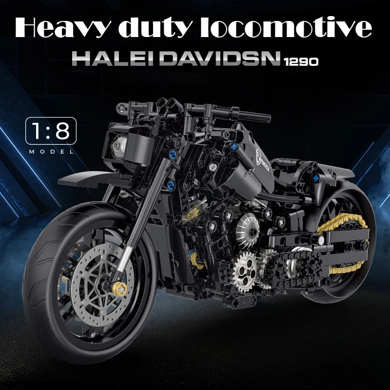 Motorcycle Building Block Set – 586 PCS Technical Brick Model Kit