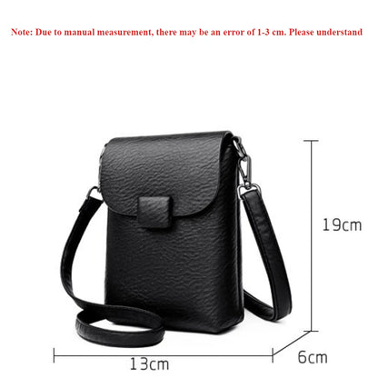 Women's Small Crossbody Phone Bag – Soft Leather Flap Purse