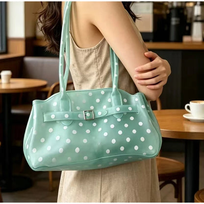 Polka Dot Jelly Shoulder Bag – Clear PVC Women's Handbag