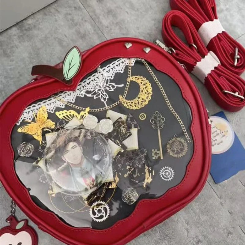 Apple-Shaped Ita Bag – Kawaii Harajuku Crossbody Handbag