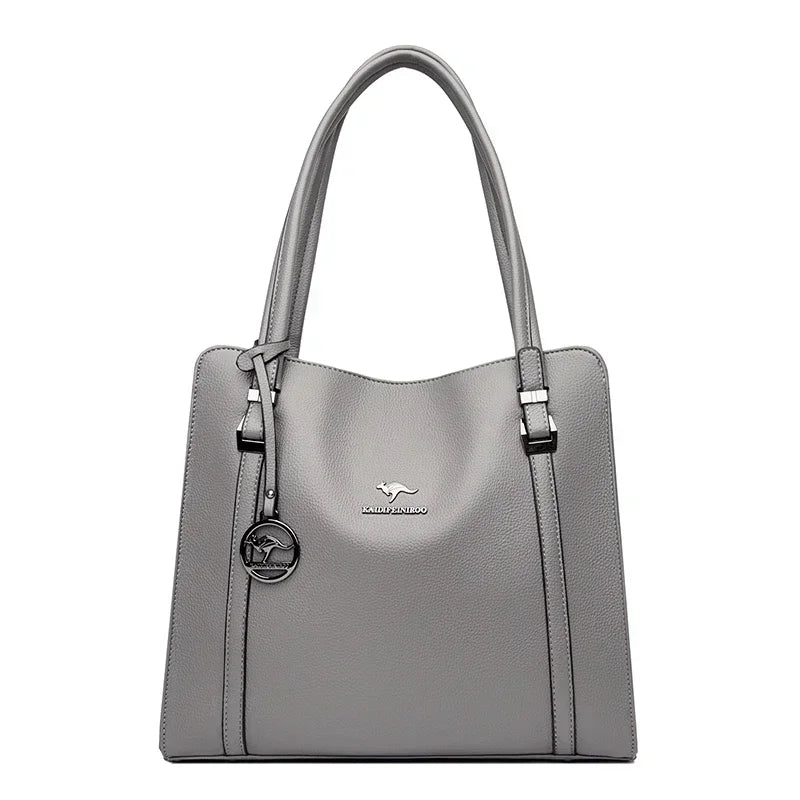 Leather Tote Shoulder Bag for Women – Large Crossbody Handbag