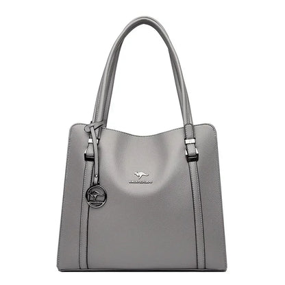 Leather Tote Shoulder Bag for Women – Large Crossbody Handbag