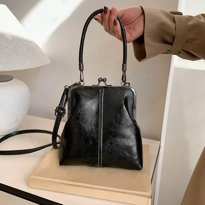 Vintage Soft Leather Crossbody Handbag for Women