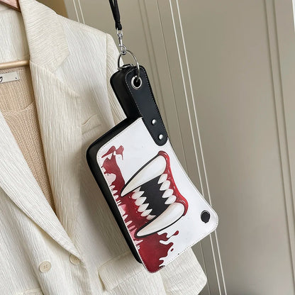 Halloween Knife Shape Shoulder Bag Women PU Leather Purse