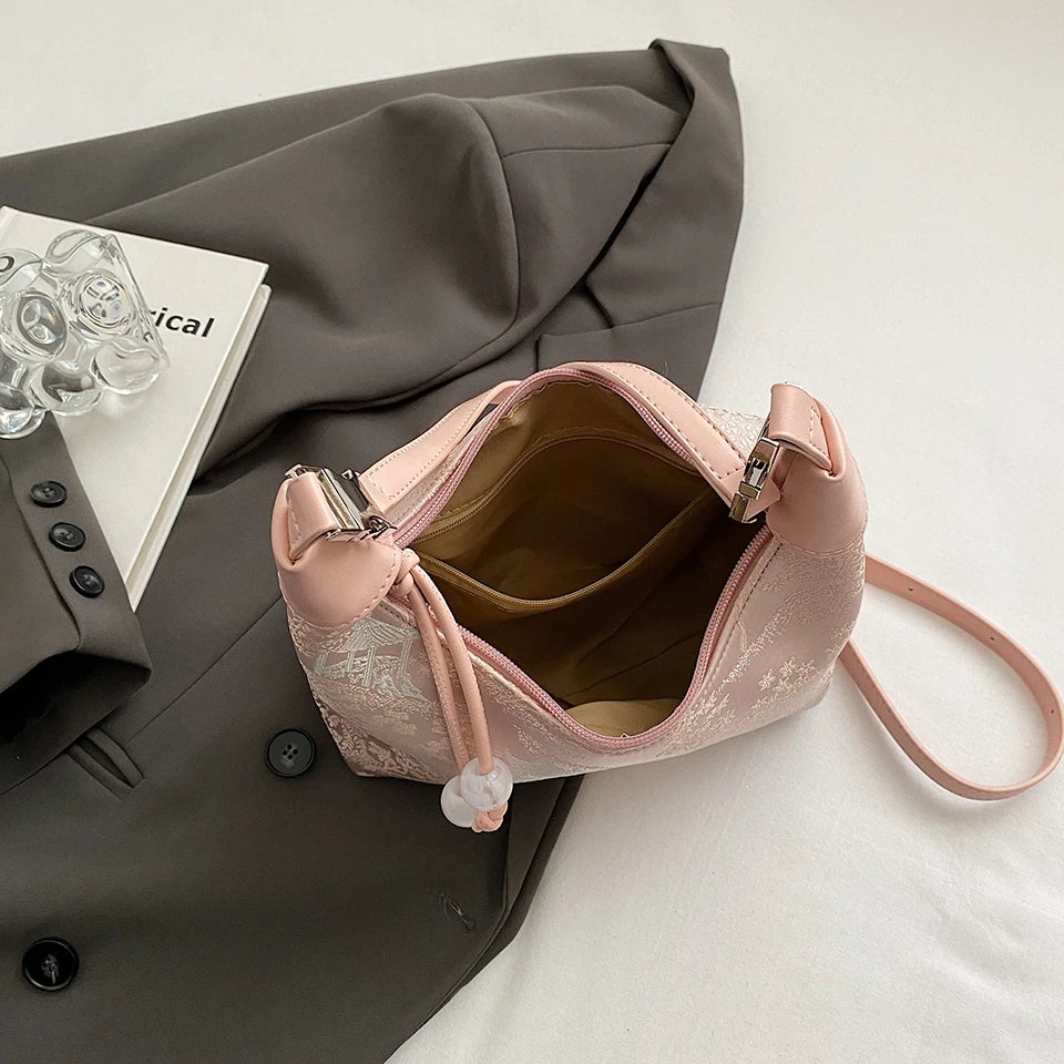 Chinese Embroidery Silk Crossbody Bag – Luxury Women's Purse